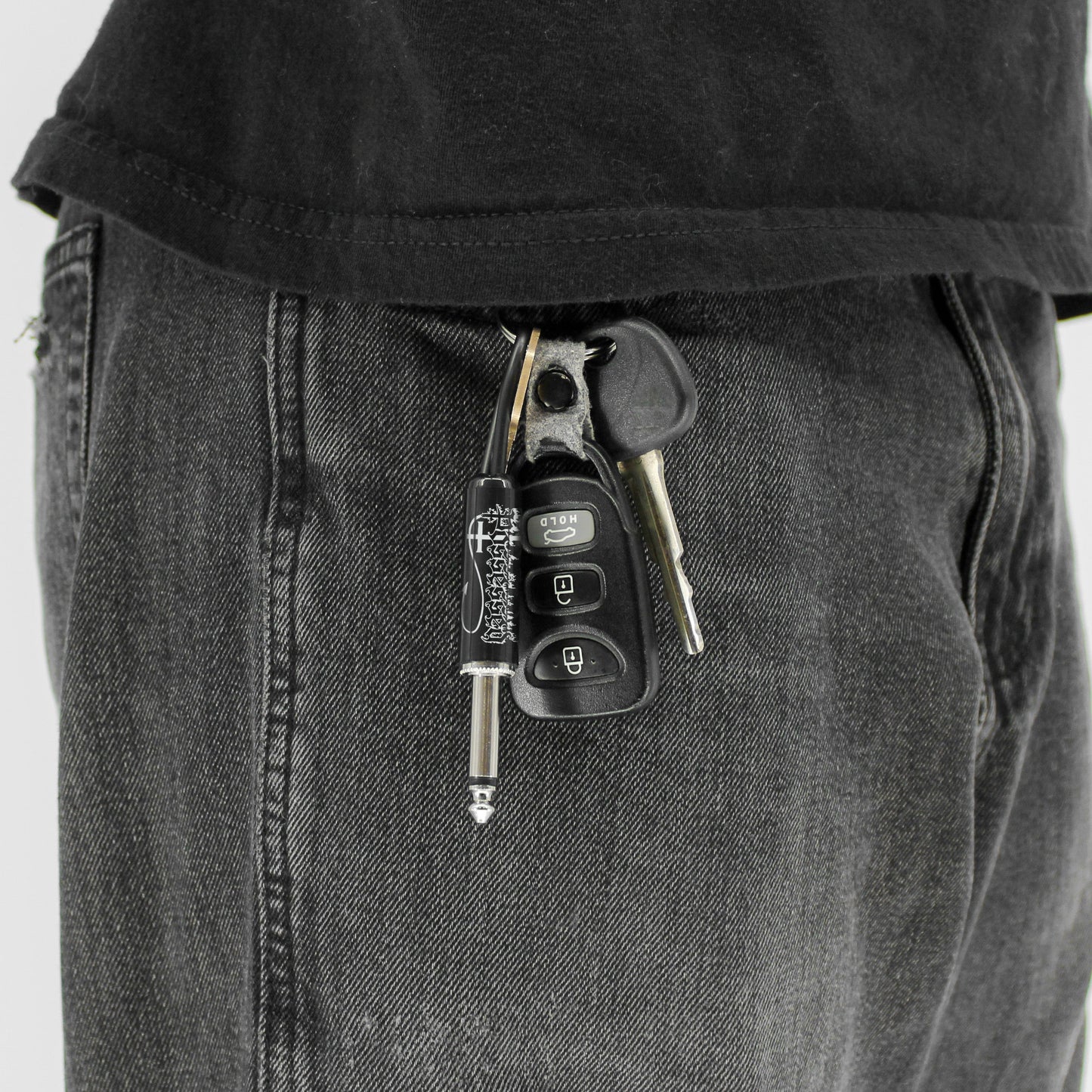 Possessed Logo Guitar Plug Keychain