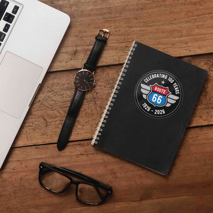 100th Anniversary Route 66 Sticker - Black Circle