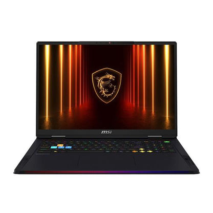 MSI Raider 18 HX AI A2XWJG-416US 18" Gaming Laptop Computer - Core Black; Intel Core Ultra 9 285HX 2.1GHz Processor; NVIDIA GeForce RTX 5090 GPU 24GB GDDR7; 64GB DDR5-6400 RAM; 2TB Solid State Drive