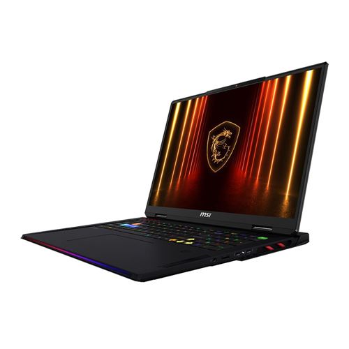 MSI Raider 18 HX AI A2XWJG-416US 18" Gaming Laptop Computer - Core Black; Intel Core Ultra 9 285HX 2.1GHz Processor; NVIDIA GeForce RTX 5090 GPU 24GB GDDR7; 64GB DDR5-6400 RAM; 2TB Solid State Drive