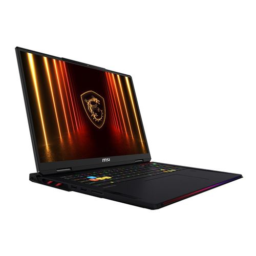 MSI Raider 18 HX AI A2XWJG-416US 18" Gaming Laptop Computer - Core Black; Intel Core Ultra 9 285HX 2.1GHz Processor; NVIDIA GeForce RTX 5090 GPU 24GB GDDR7; 64GB DDR5-6400 RAM; 2TB Solid State Drive