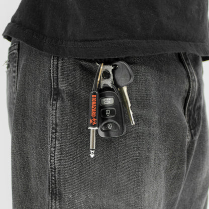 Biohazard Logo Guitar Plug Keychain