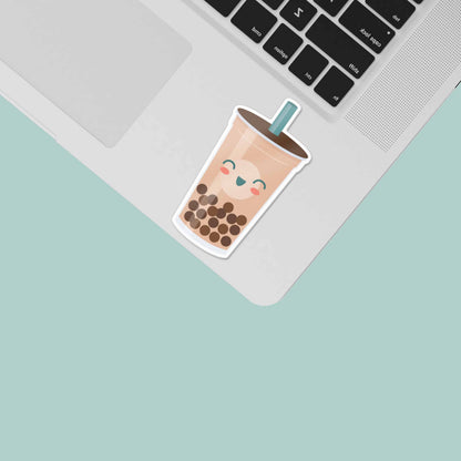 Boba Sticker - Cute Bubble Tea Decal for Laptop