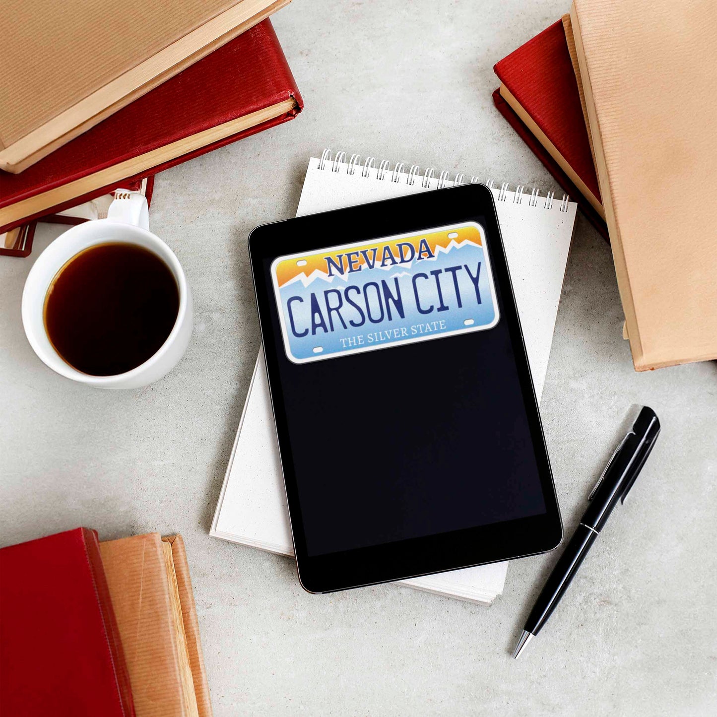 Nevada License Plate Bumper Stickers - Choose Your NV City or Phrase Decal