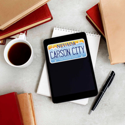 Nevada License Plate Bumper Stickers - Choose Your NV City or Phrase Decal