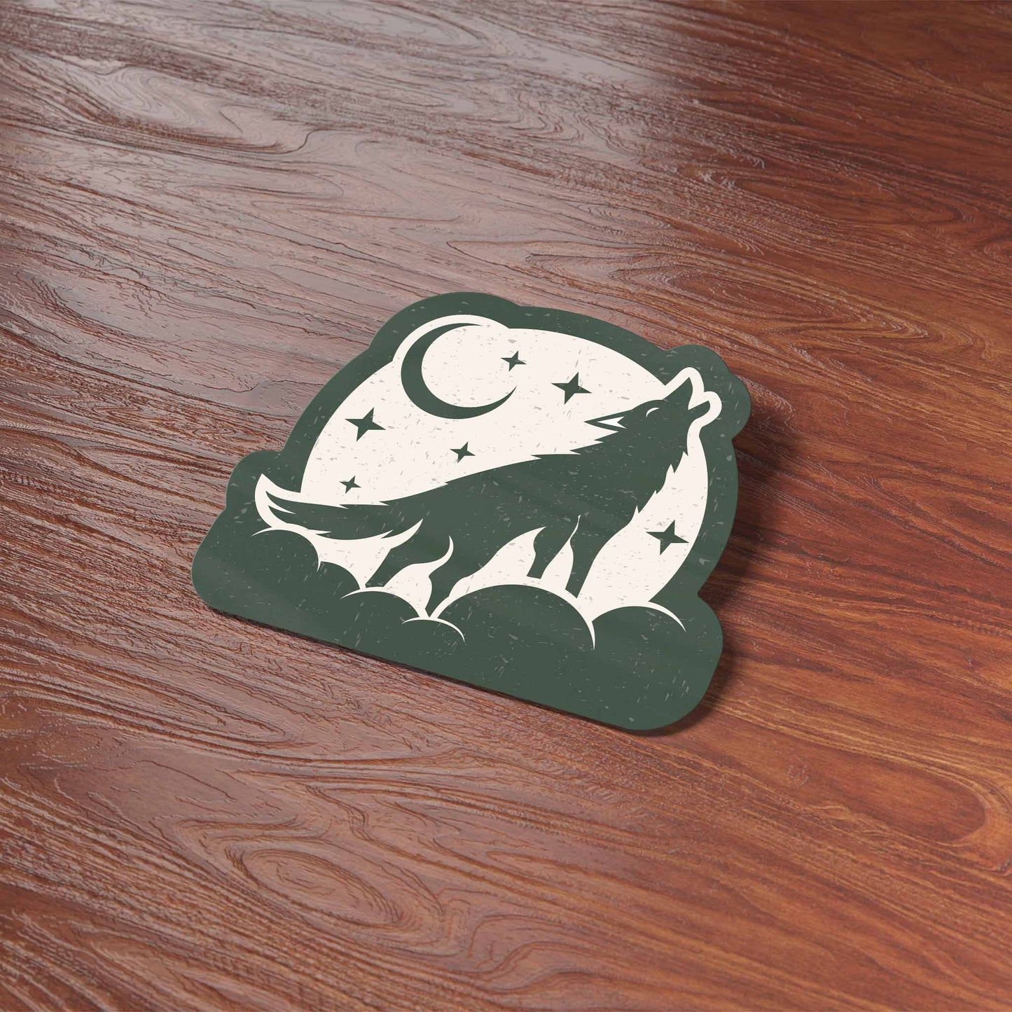 Coyote Moon Sticker - Cool Southwest Animal Decal