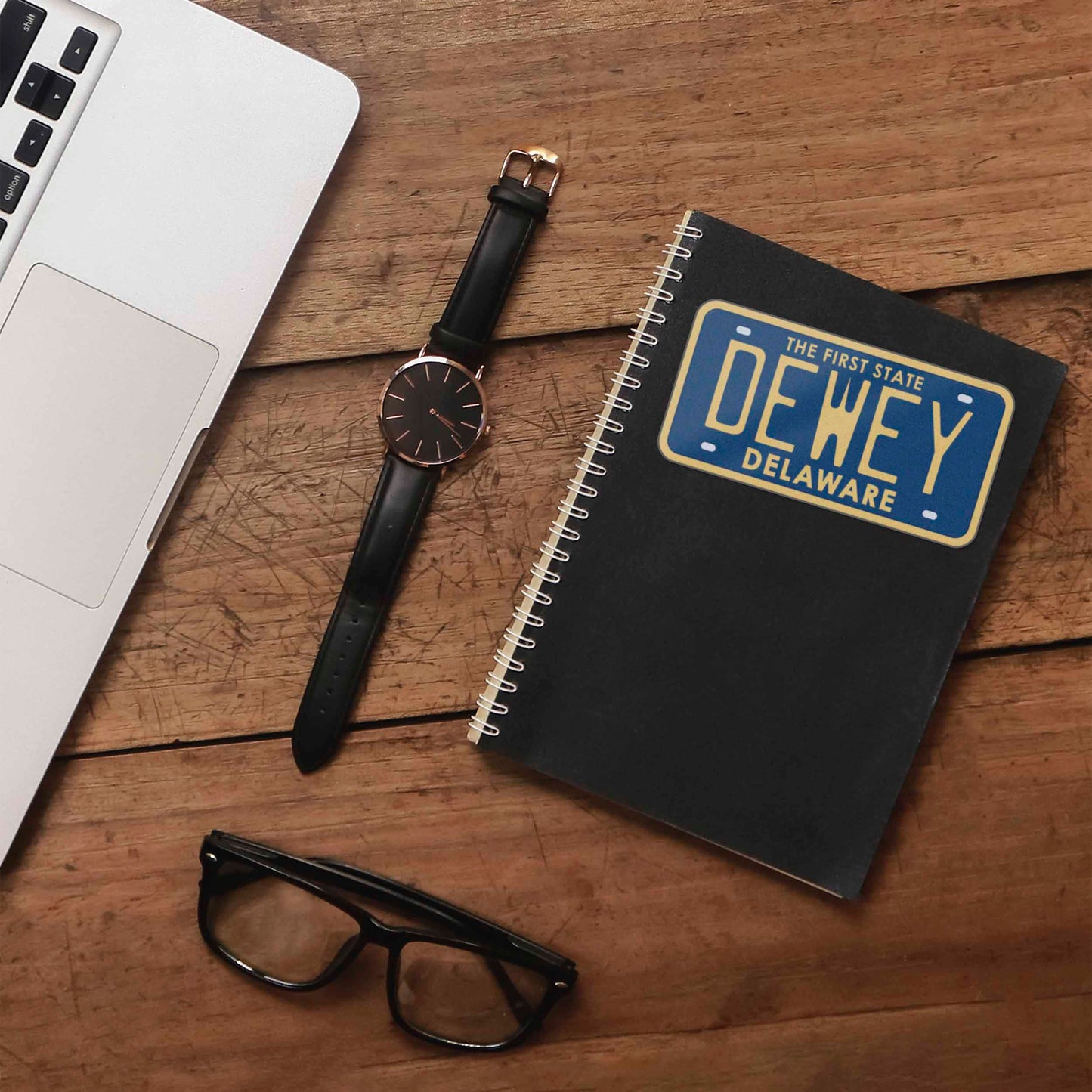 Delaware License Plate Bumper Stickers - Choose Your City or Phrase