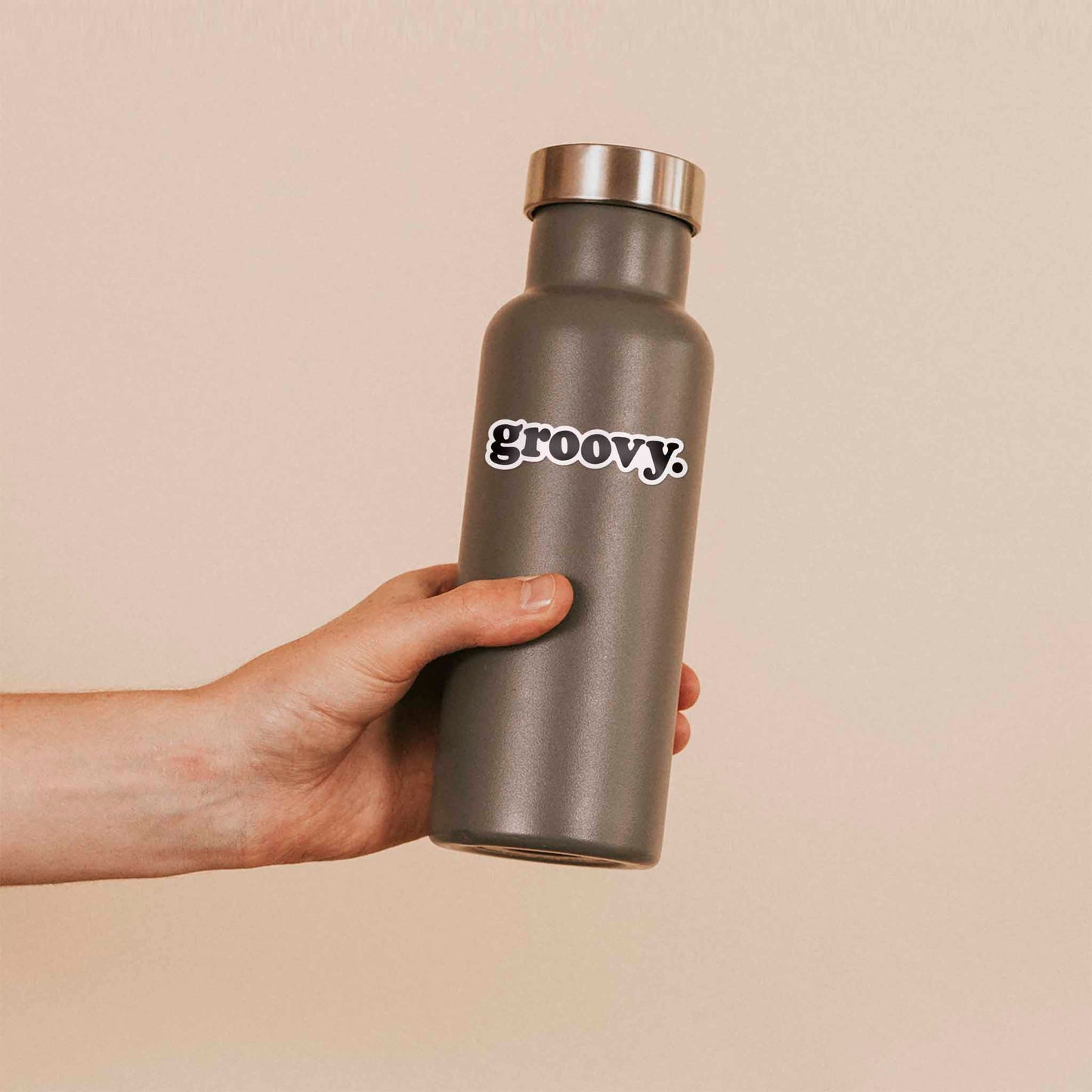 Groovy Sticker - Funny Retro Quote Decal for Water Bottle