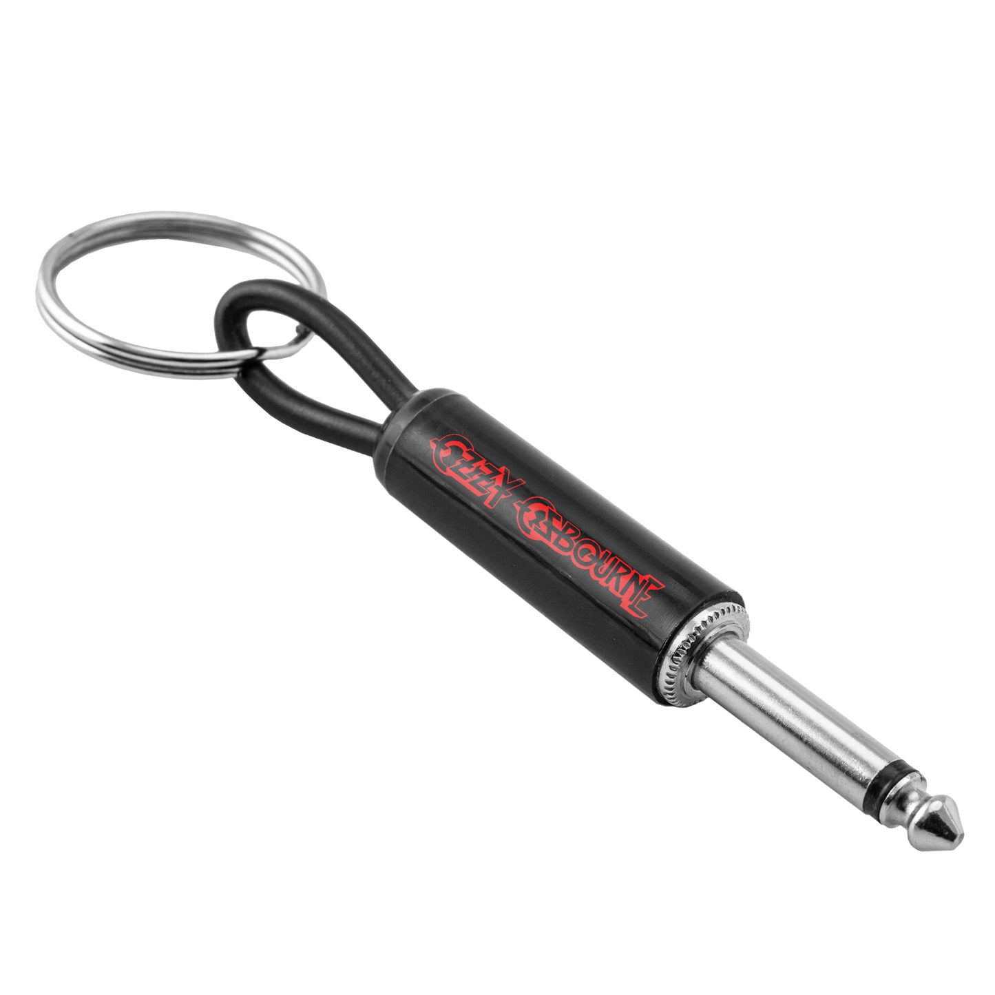 Ozzy Red Logo Guitar Plug Keychain