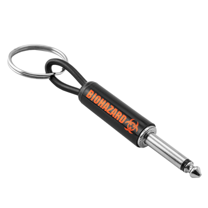 Biohazard Logo Guitar Plug Keychain