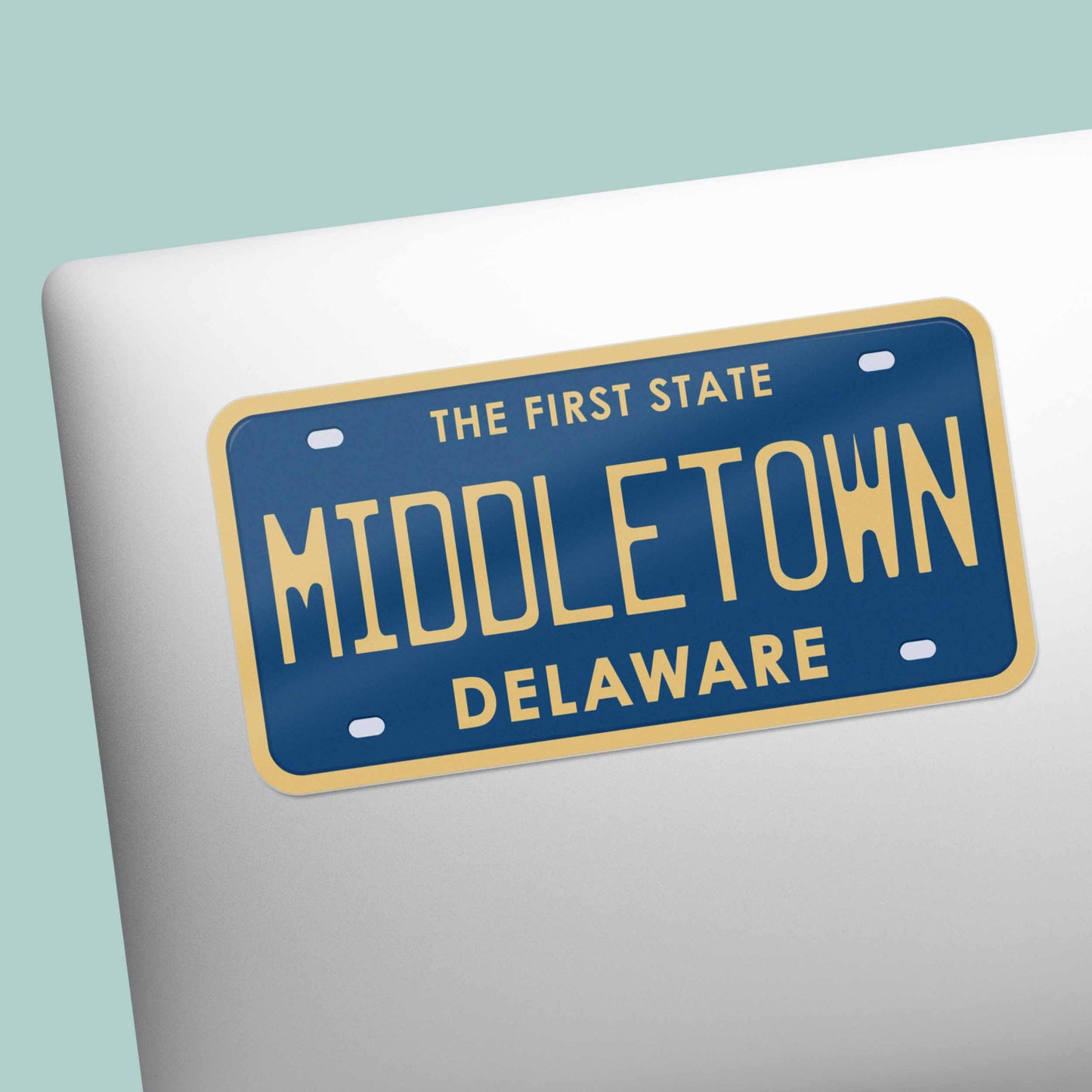 Delaware License Plate Bumper Stickers - Choose Your City or Phrase