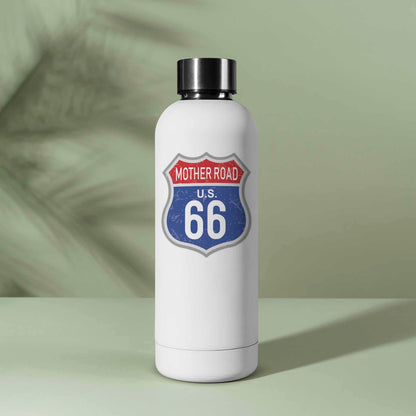 The Mother Road Blue Route 66 Sticker - Cool Vintage Highway Sign Decal