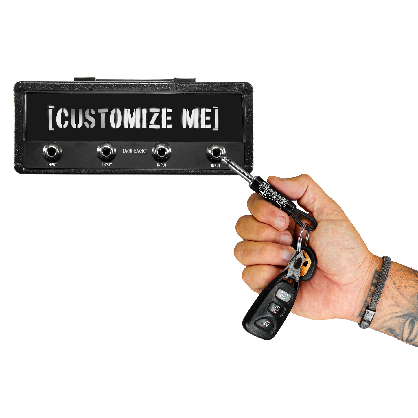Possessed Logo Guitar Plug Keychain