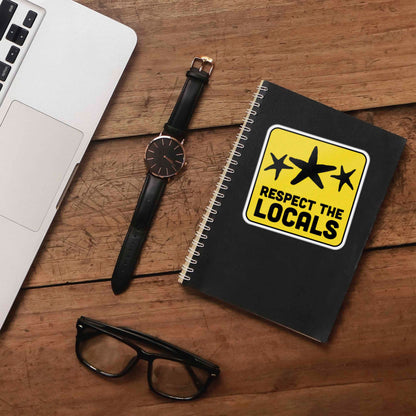 Respect the Locals Starfish Sticker - Funny Beach Decal