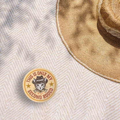 This Is Only My Second Rodeo Sticker - Funny Cat Cowboy Decal