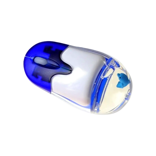 Frutiger Aero Aqua Mouse - Helvetica Aqua Liquid Computer Mouse with Floating Dolphin