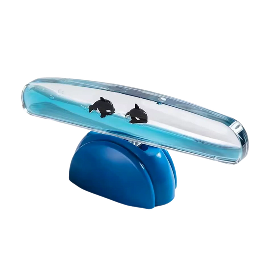 Frutiger Aero Seesaw Decoration with Liquid and Floating Whales