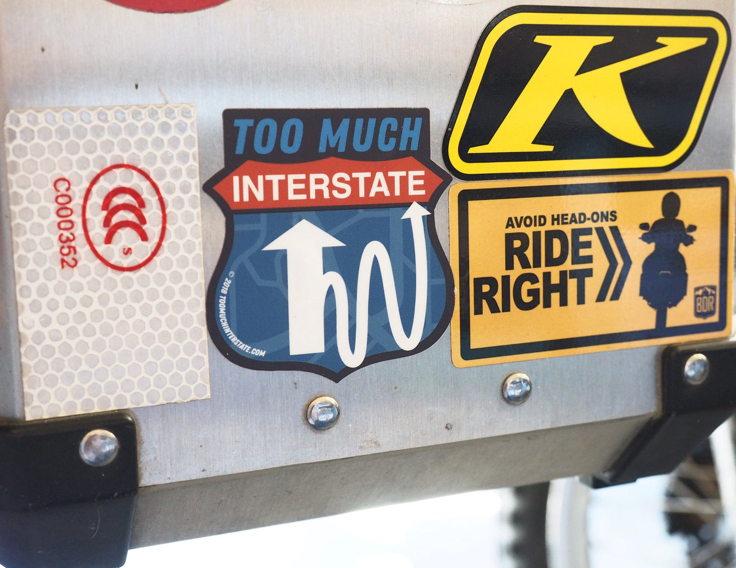 Too Much Interstate Sticker